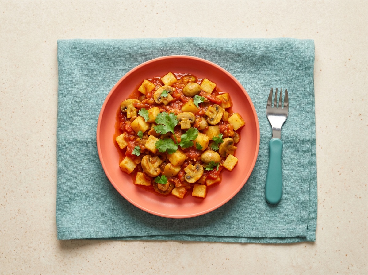 Aloo Mushroom Curry (Potato and Mushroom Curry)