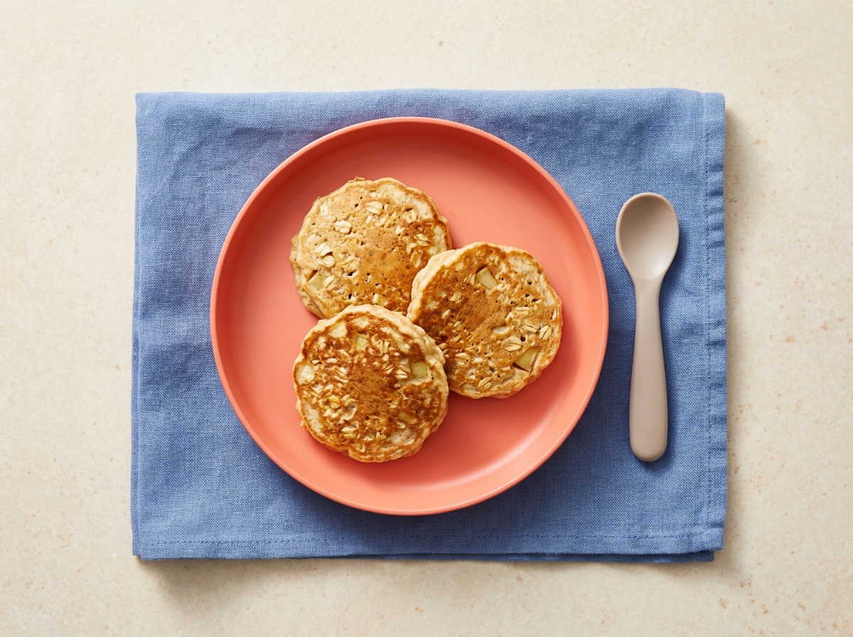 Apple and Oat Baby Pancakes