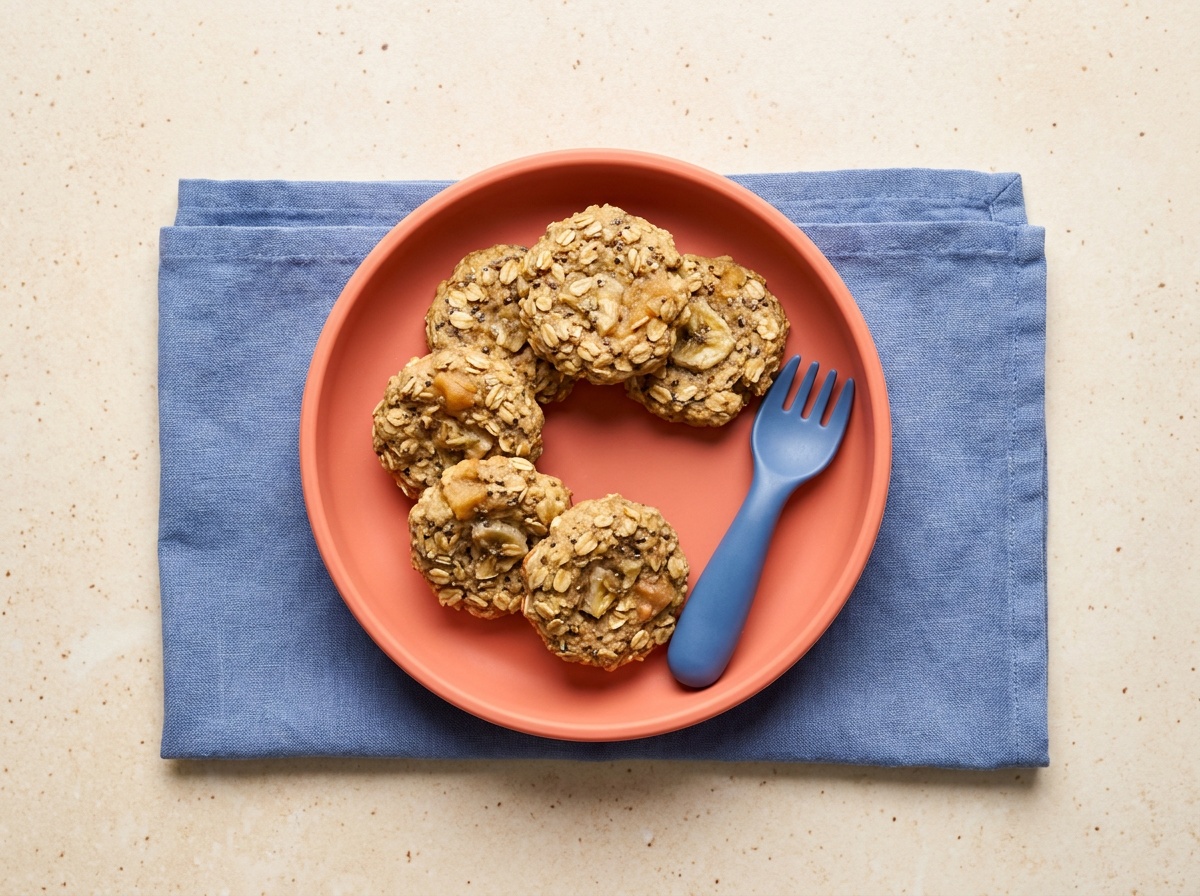 Applesauce, Banana and Chia Seed Oat Cookies