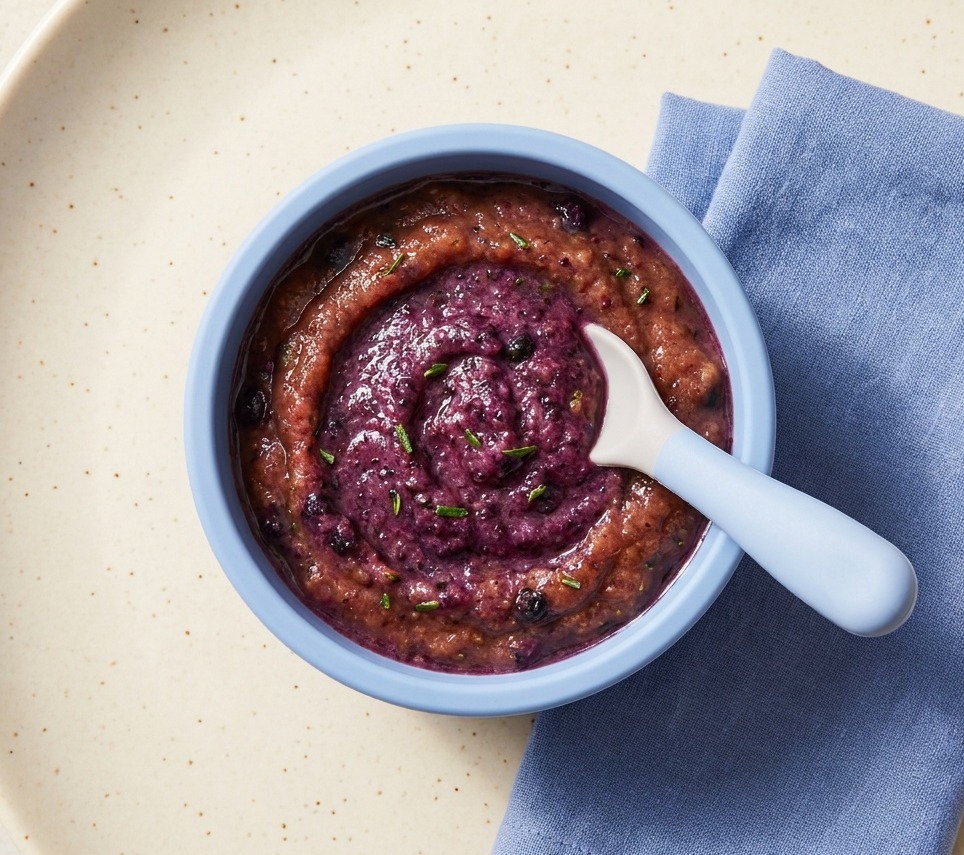 Berry Apple & Rosemary Puree