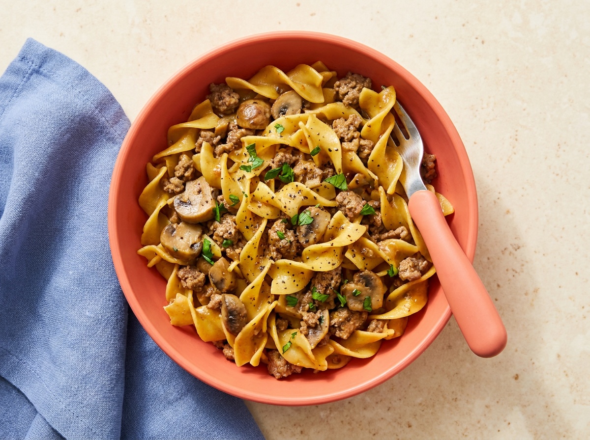 Beef and Mushroom Pappardelle