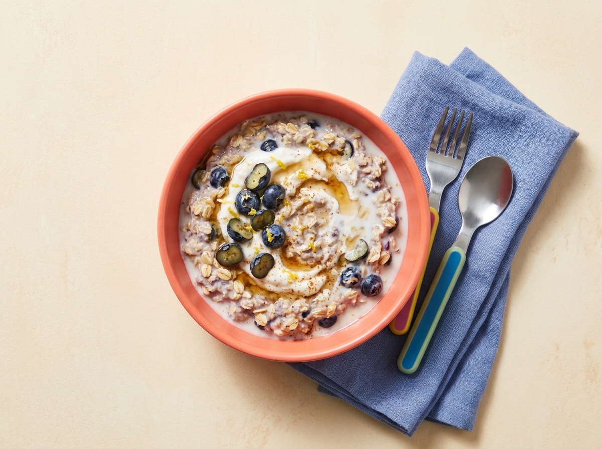 Blueberry Overnight Oats with Lemon