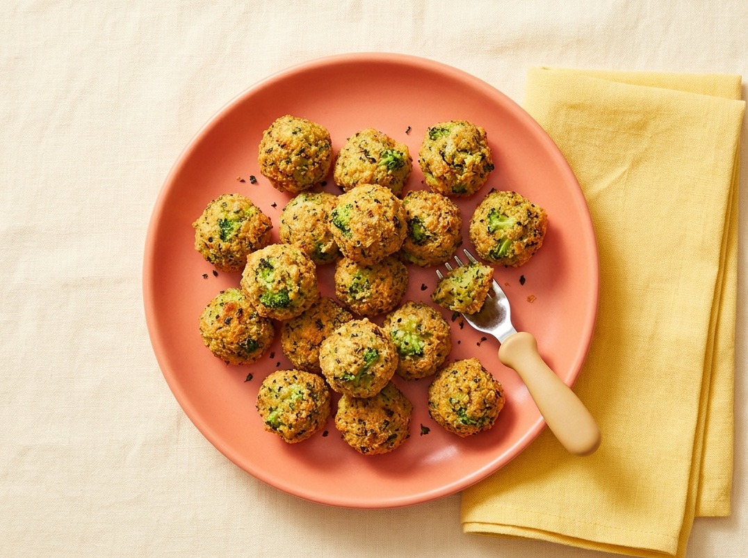 Cheesy Baked Broccoli Bites