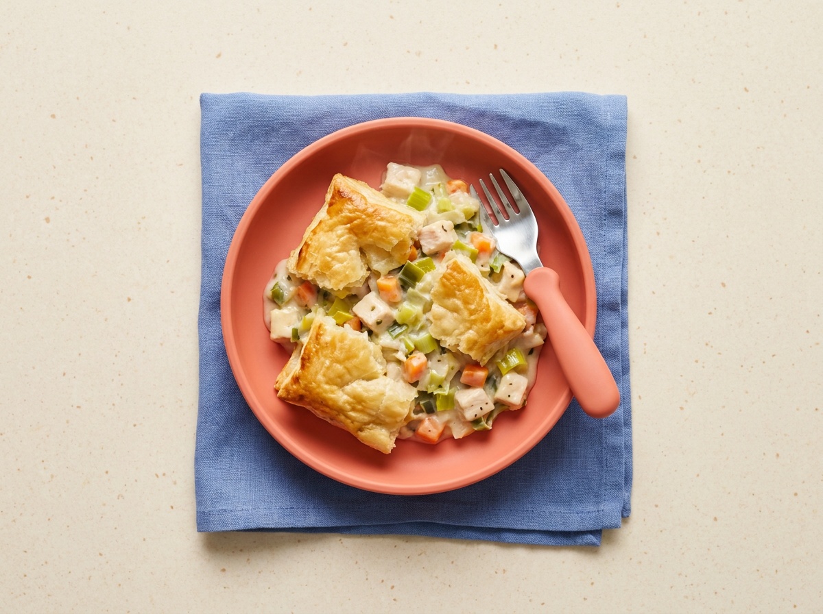 Chicken and Leek Pie with Puff Pastry