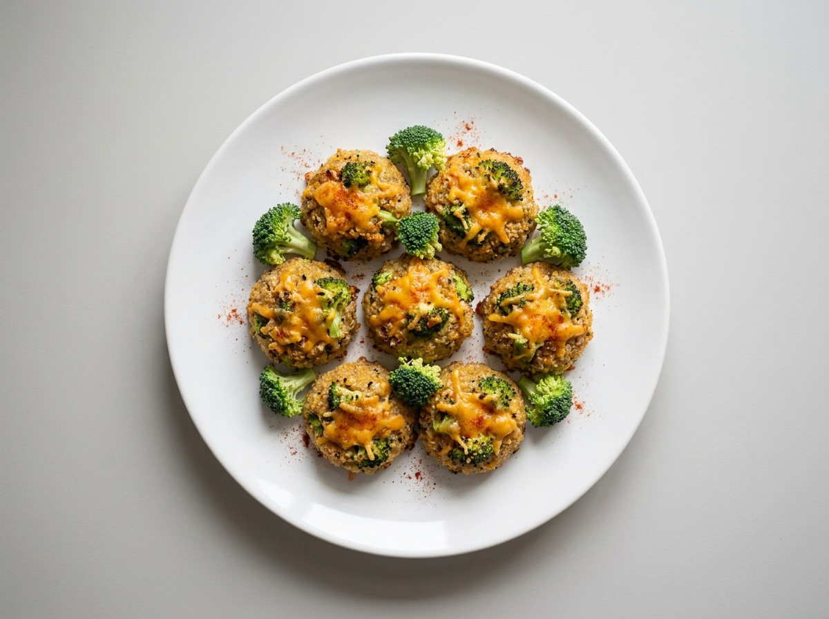 Broccoli Cheddar Quinoa Bites