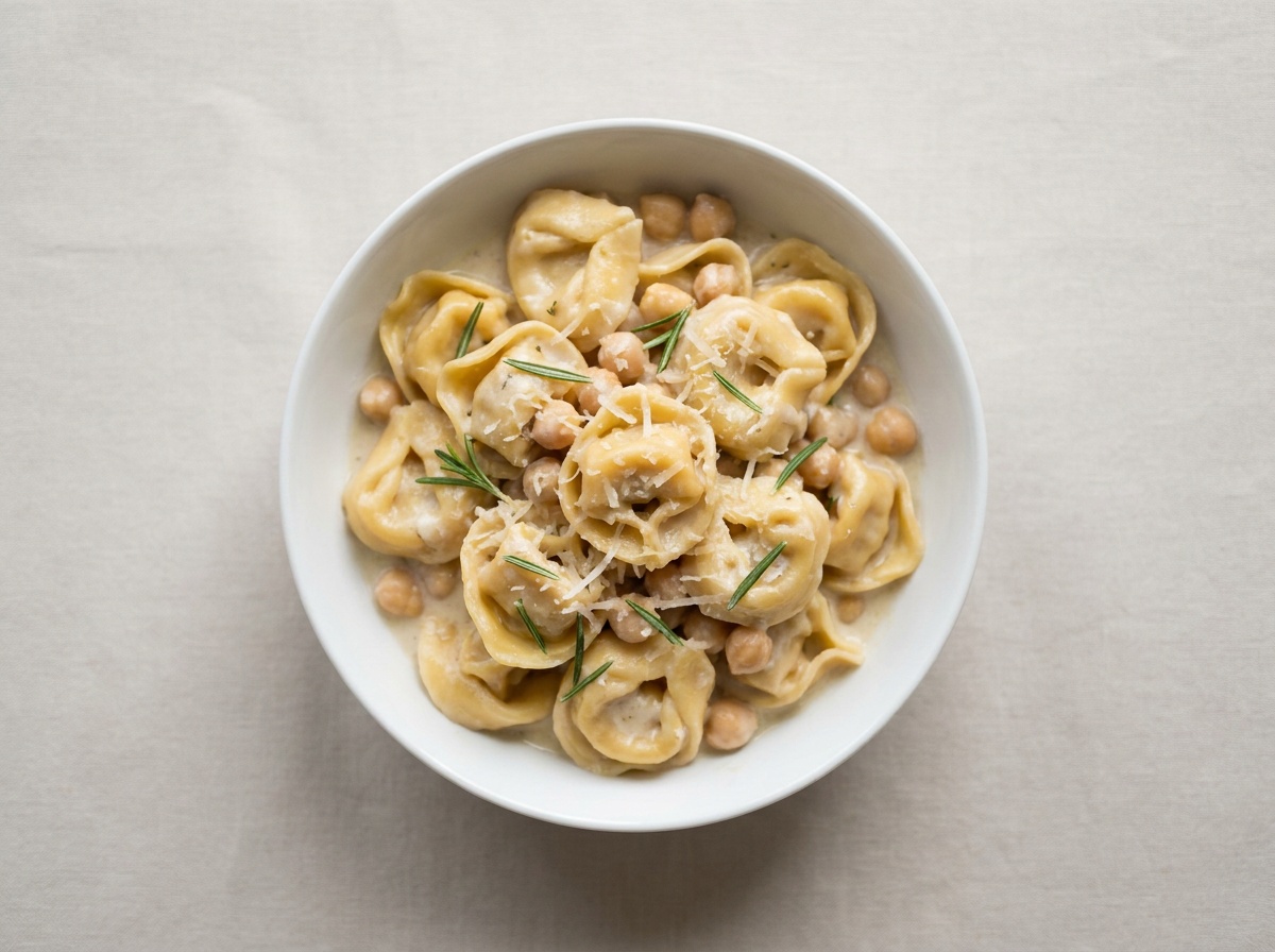 Easy Rosemary Chickpea Tortellini