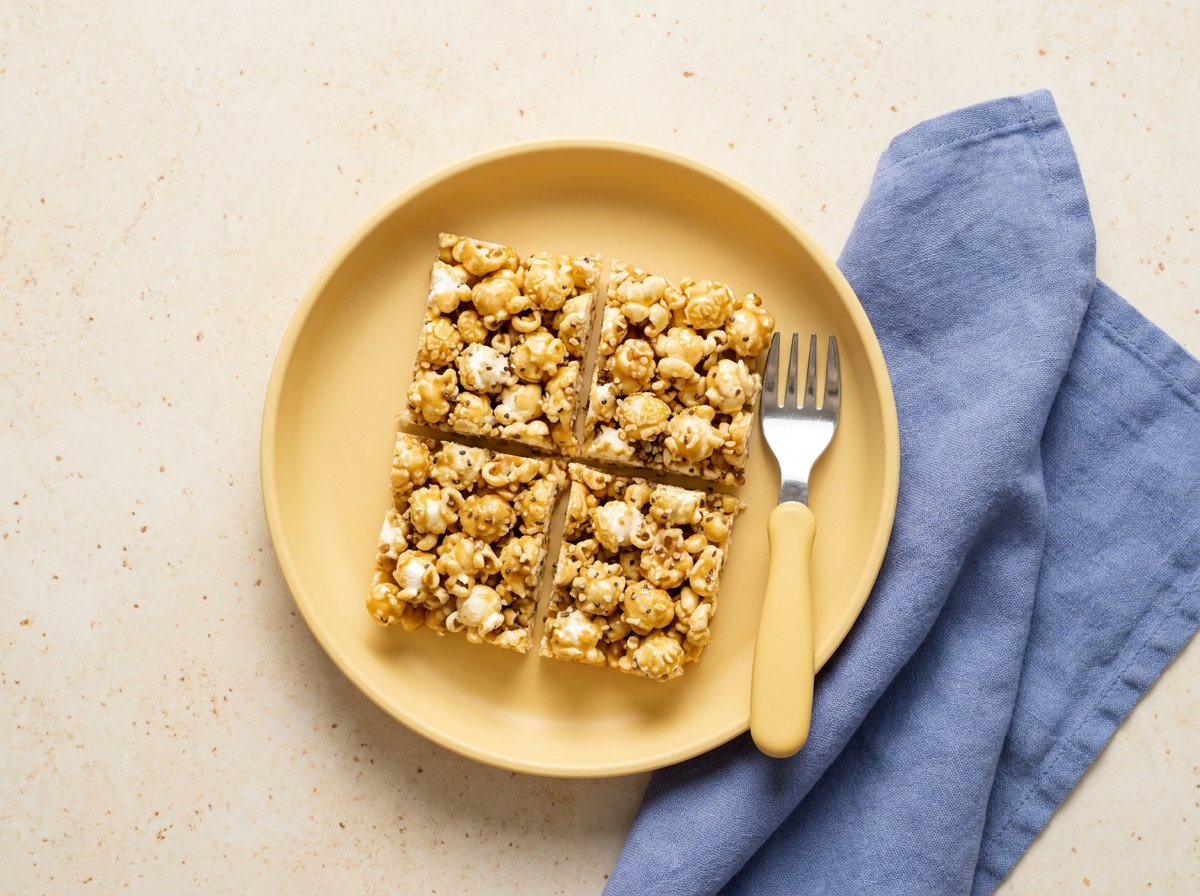 Honey Caramel Popcorn Bars