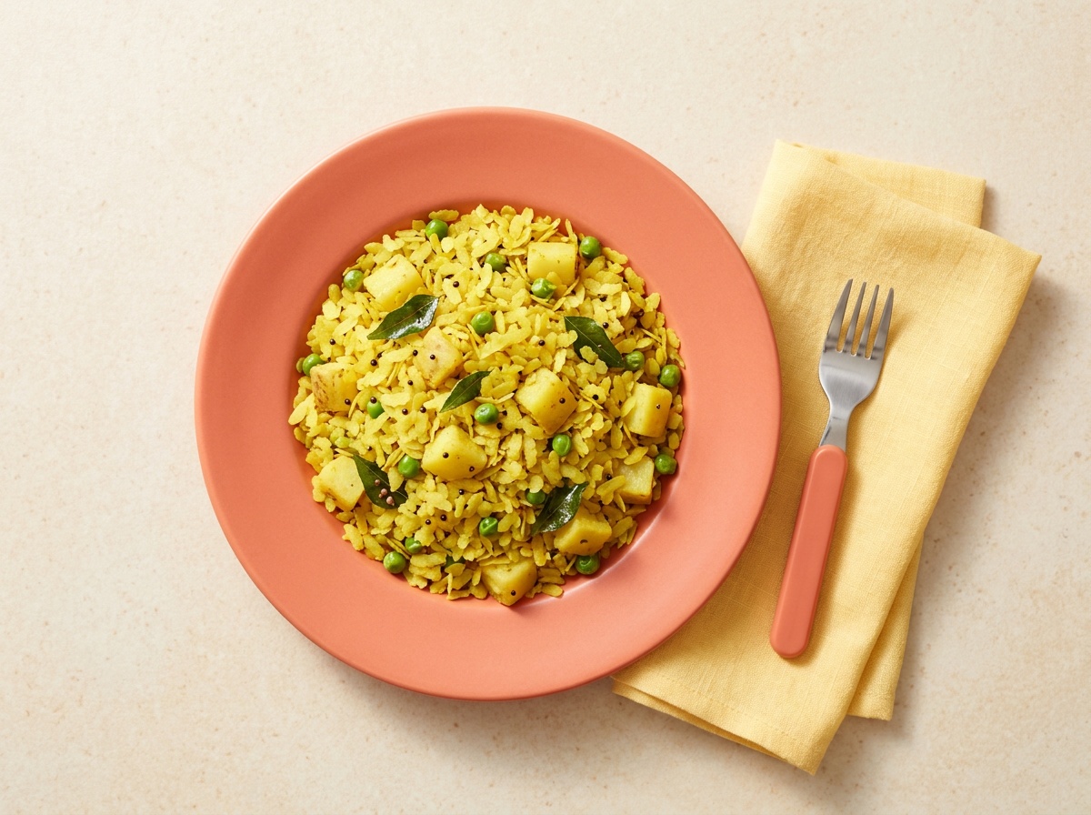 Spiced Turmeric Poha