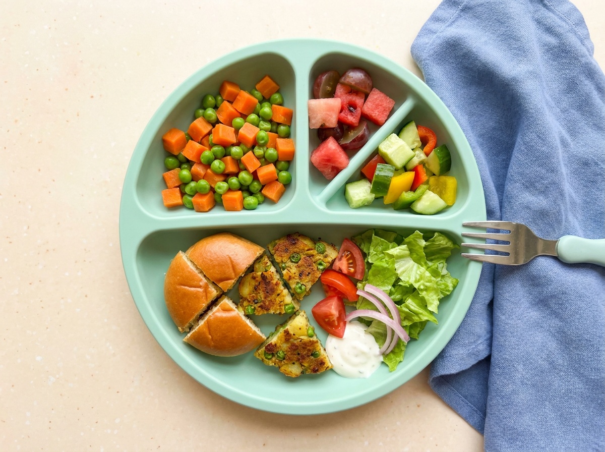 Spiced Potato & Pea Burger