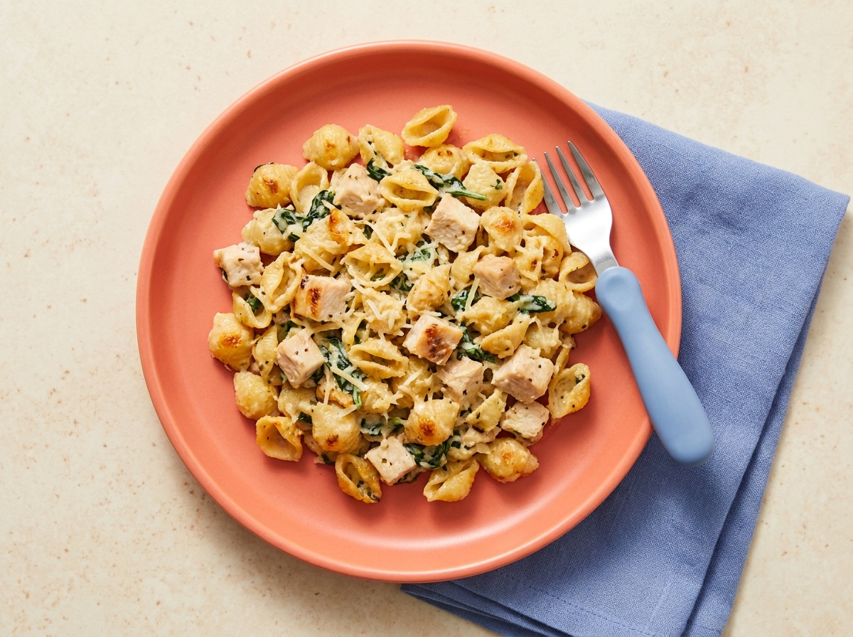 Healthy Creamy Chicken Pasta Bake