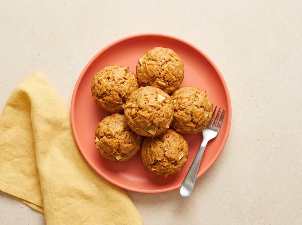 Healthy Easy Apple and Carrot Muffins