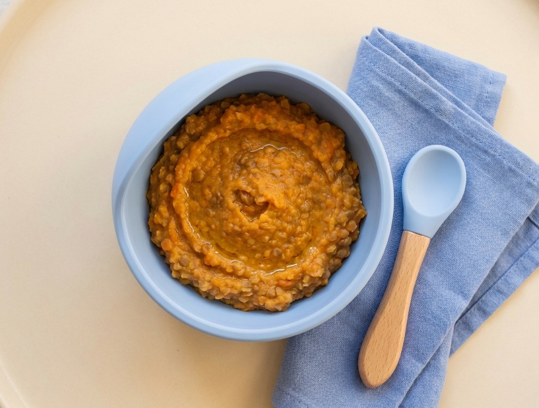 Mashed Lentil and Carrot Mash