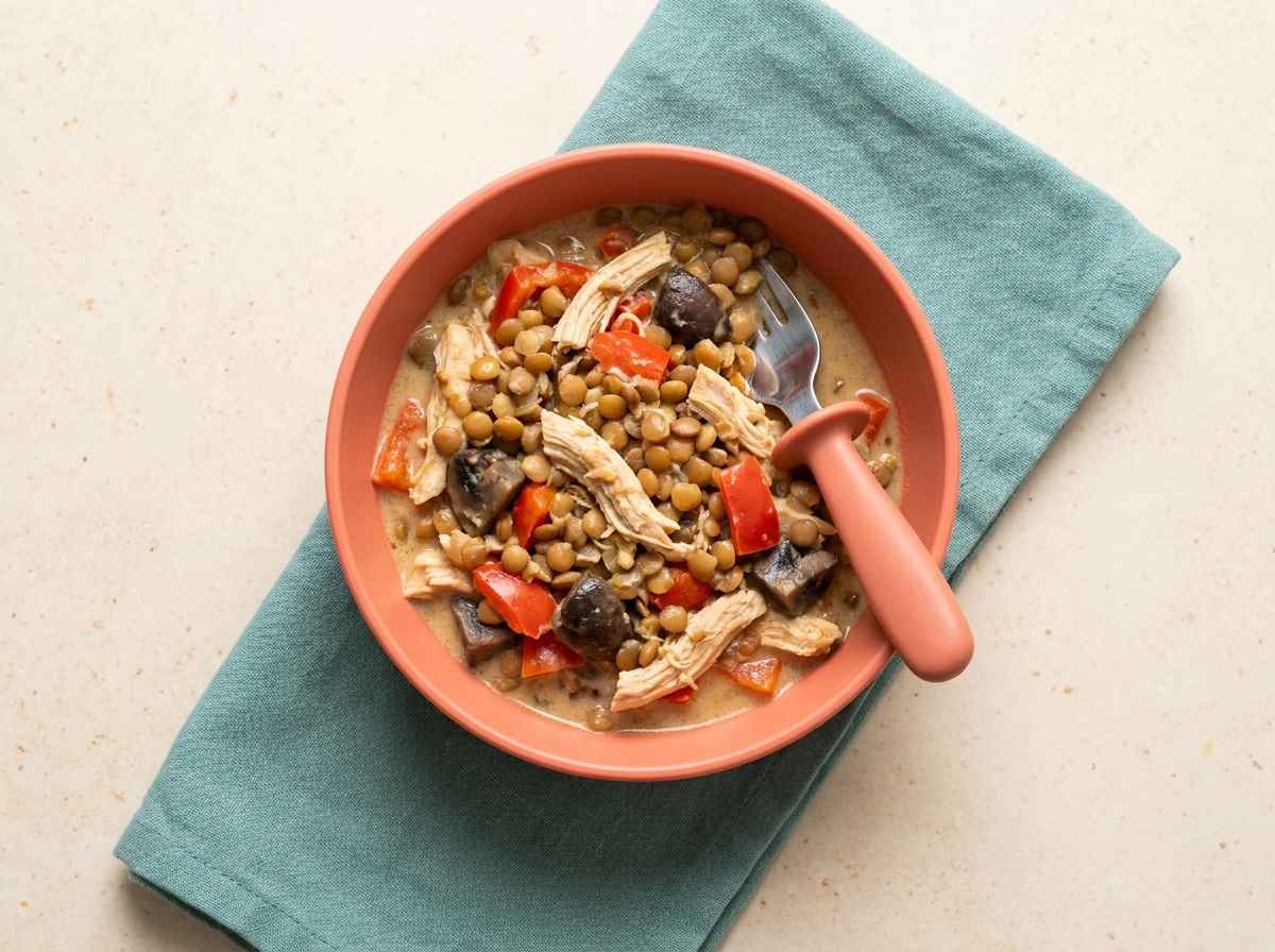 Slow Cooker Thai Chicken Lentil Curry
