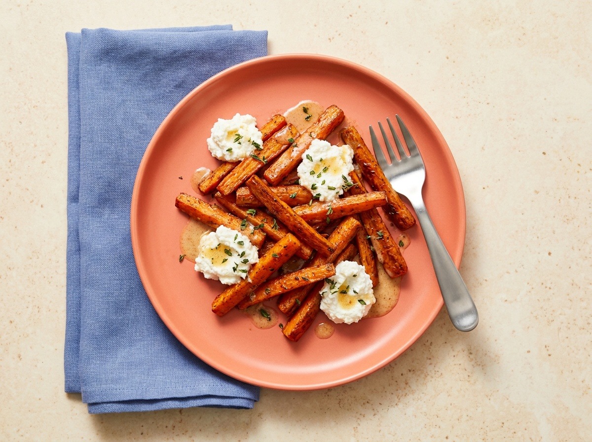 Roasted Carrots with Whipped Ricotta and Spiced Butter