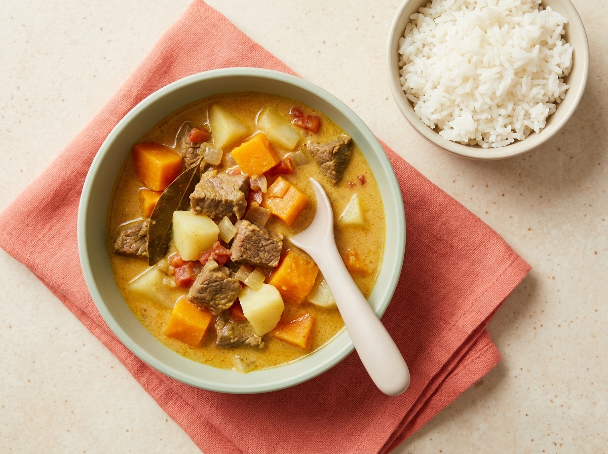 Slow Cooker Mild Beef and Pumpkin Curry