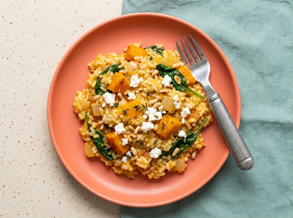 Slow Cooker Pumpkin and Feta Risotto